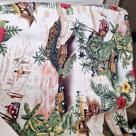 Bishop Street Hawaiian Dress palm trees car show Women Sz XL - Picture 6 of 9